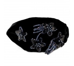 KrasaJ headband stars. Black velvet