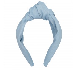 KrasaJ headband knot. Light-blue jeans