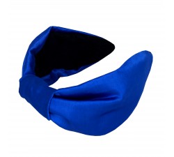 KrasaJ headband bow aquamarine satin