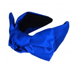 KrasaJ headband bow aquamarine satin