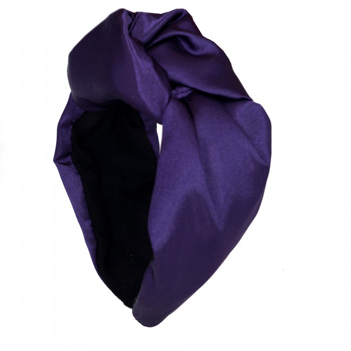 KrasaJ headband knot. Satin violet