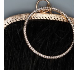 Bag with ostrich feathers. Back