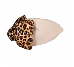 KrasaJ headband nude bow leopard