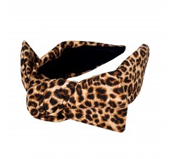 KrasaJ headband with bow leopard