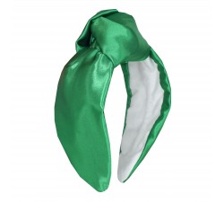 KrasaJ headband knot. Satin emerald