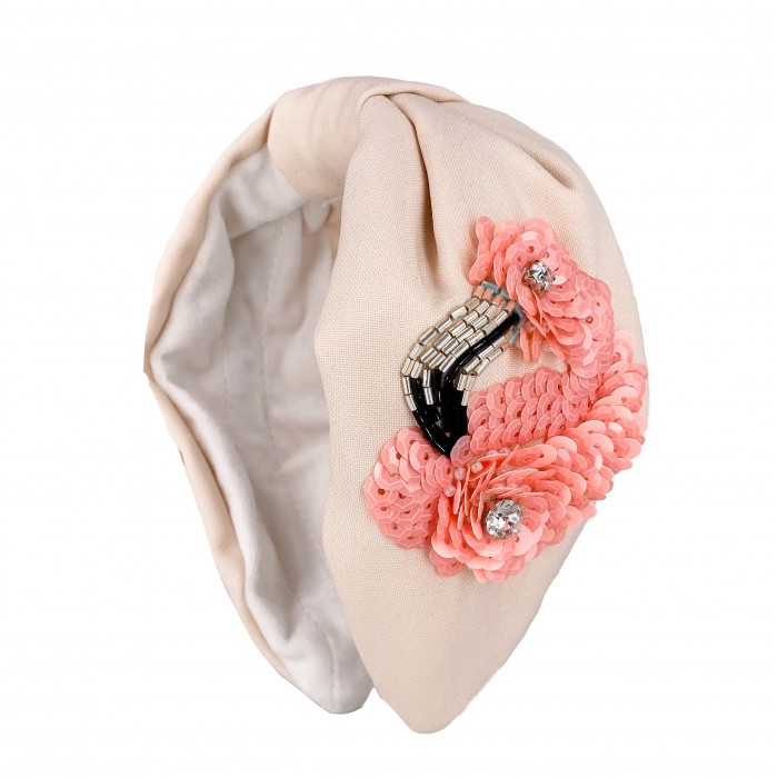 KrasaJ headband flamingo. Cotton