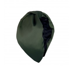 KrasaJ headband. Dark Green silk