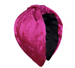 KrasaJ headband. Hot pink velvet, fuchsia