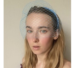 Headband with a veil KrasaJ. Light blue.