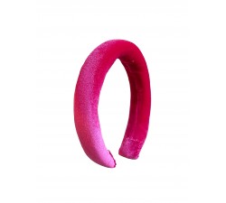 Hot pink Velvet rim headband