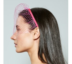 Headband with a veil KrasaJ. Pink.