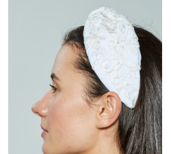 copy of KrasaJ headband white embroidery. Blue jeans