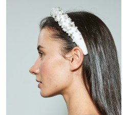 Milk Velvet rim headband-crown