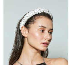 Milk Velvet rim headband-crown